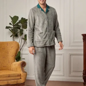 Pyjama homme pilou polaire avec poches