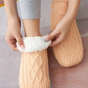 Chaussettes pilou pilou antidérapantes orange