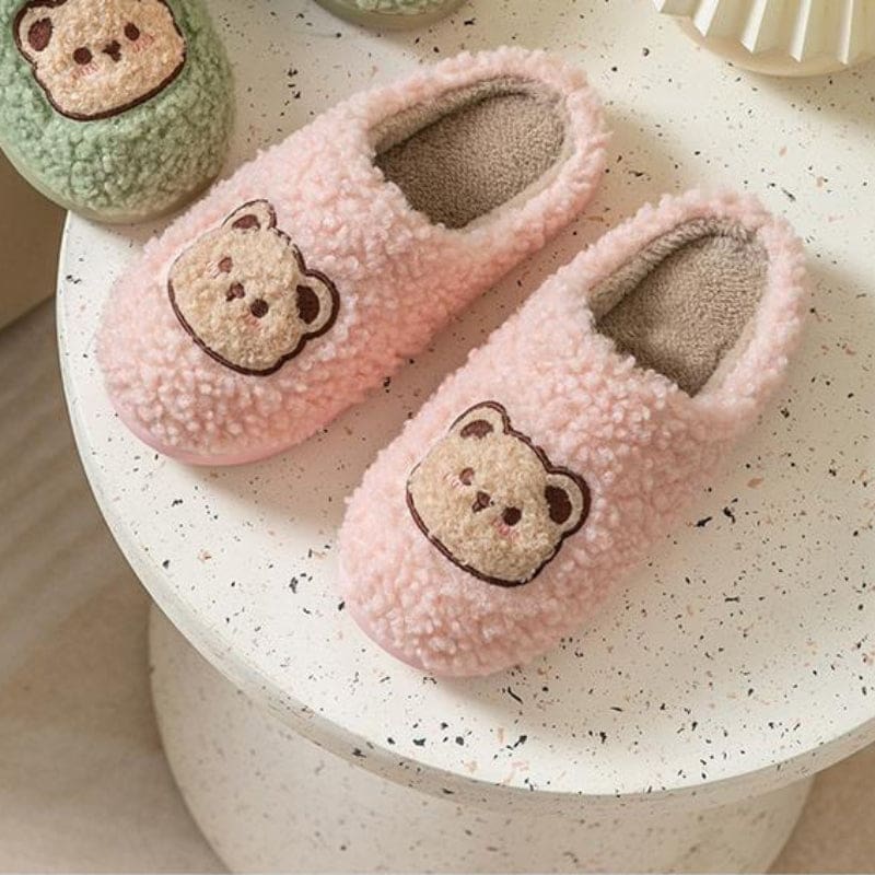 Chaussons Femme Hiver Doublés Peluche - Antidérapants, Confortables, Unisexe