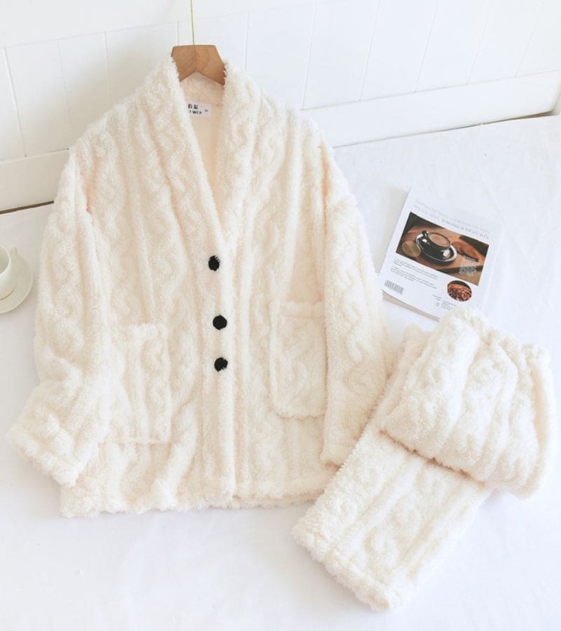 Pyjama Une Pièce (grenouillère) Femme En Pilou - Chaud, Confortable, Velours Doux Pour L'hiver