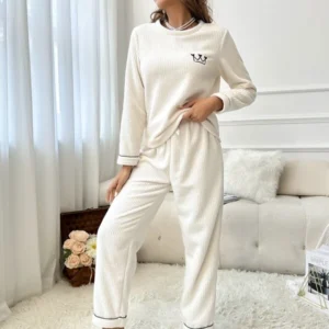 Pyjama pilou pilou femme blanc