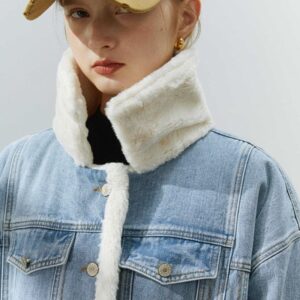 Veste jean col mouton